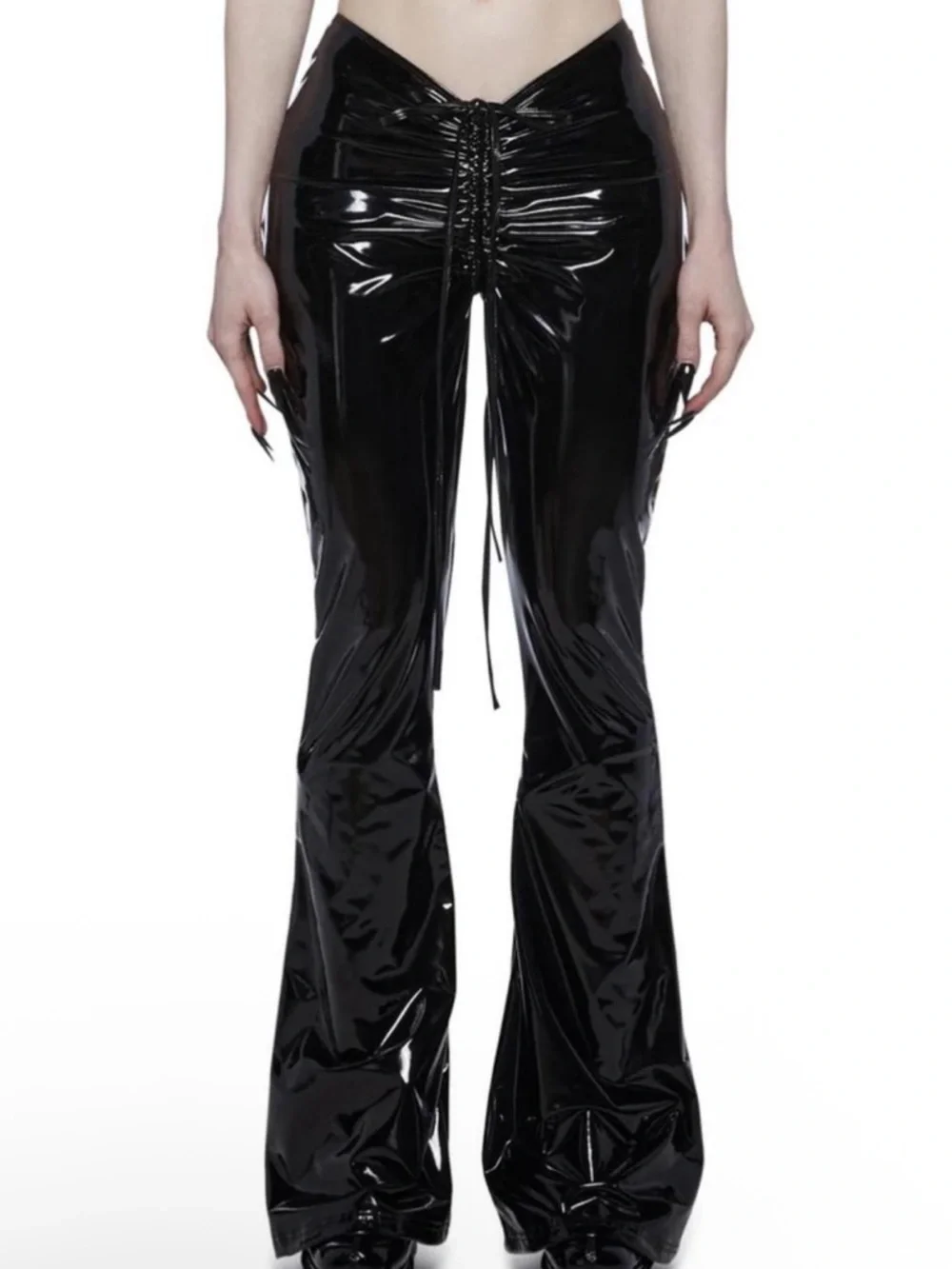 Dolls Kill Flare Lace-Up Pants - Picture 3 of 4